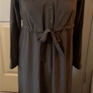 Isabel Maternity by Ingrid & Isabel Long Sleeve Gray Dress